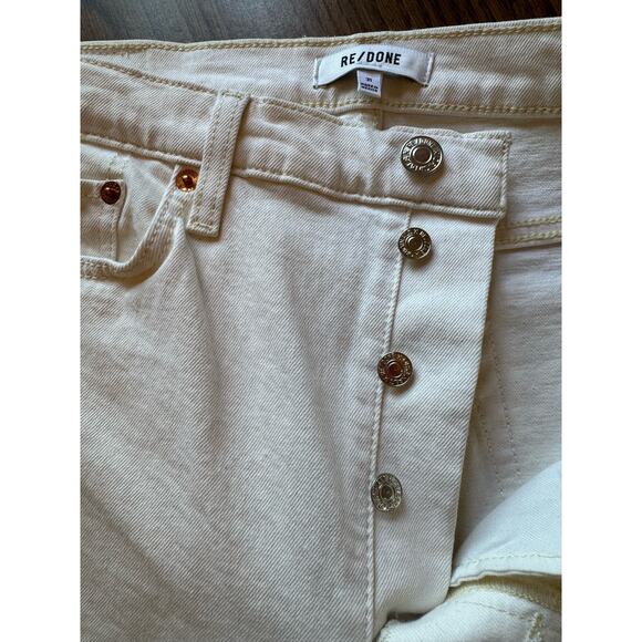 RE/DONE Orginal retro  90s High Rise Ankle Crop in Vintage White 31 (US L 8/10) - Picture 8 of 10
